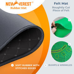Newverest blackjack mat durable, easy-clean surface for repeated game nights.