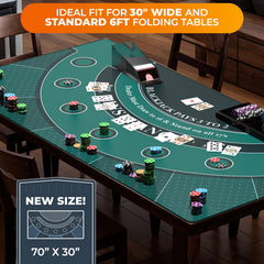Newverest casino-style green surface adds authentic feel to your table.