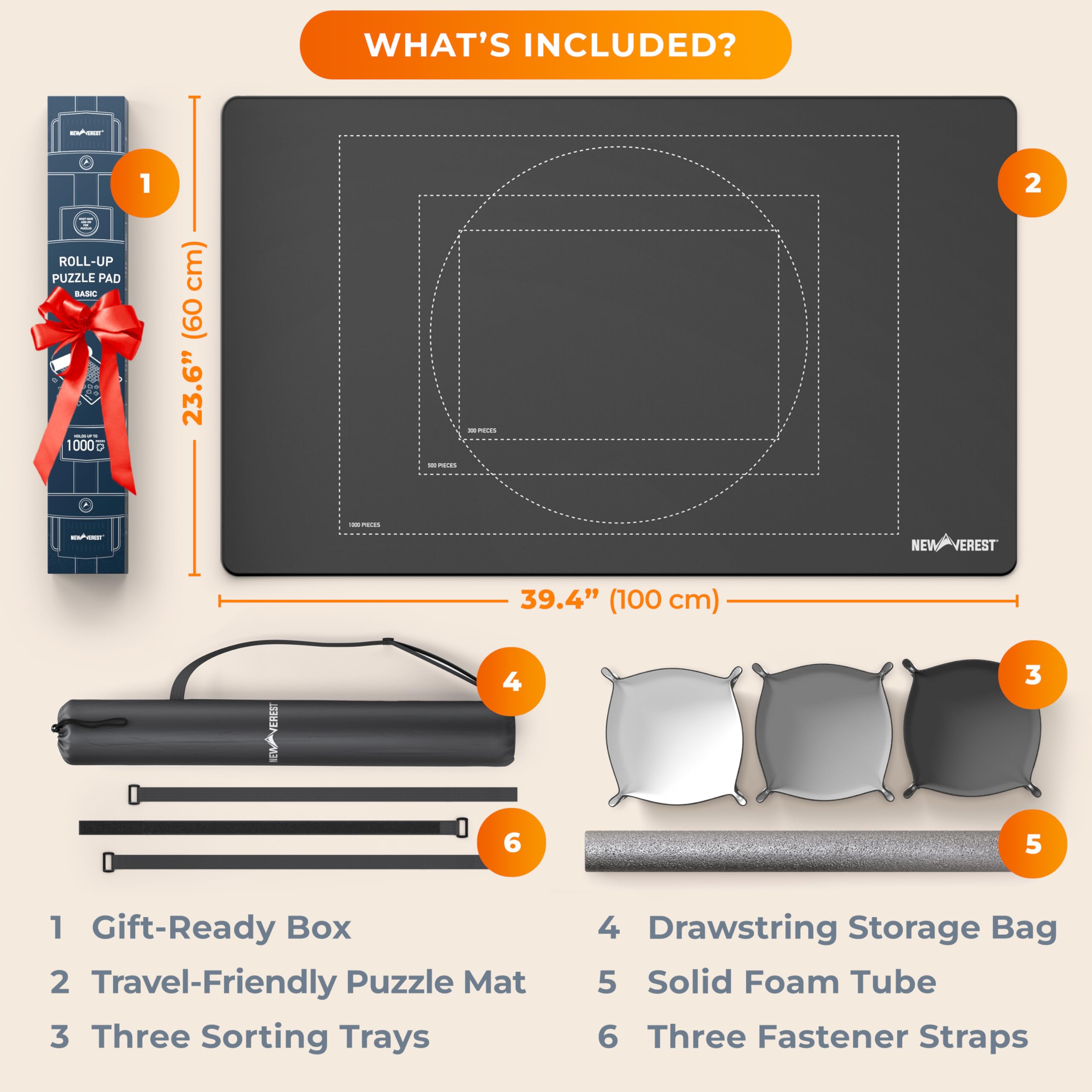 Newverest non-slip bottom keeps the puzzle mat steady on any surface