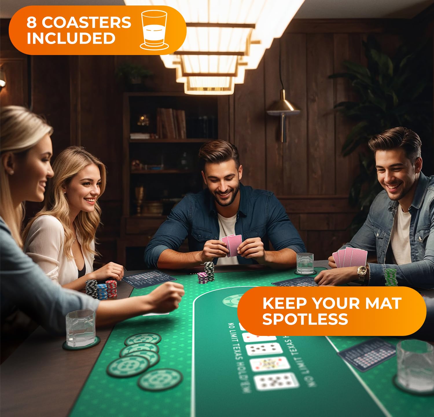 Newverest poker table top green surface offers authentic casino vibe.