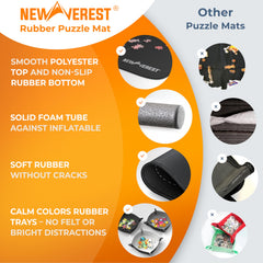 Newverest foam tubes aid secure rolling for quick, tidy cleanup after puzzles.