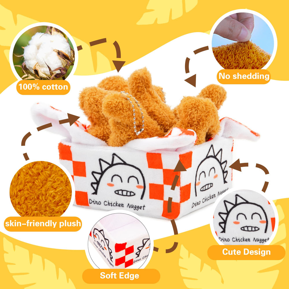 NEWYANG Chicken Nugget Plush Velociraptor adds playful decor and hugs