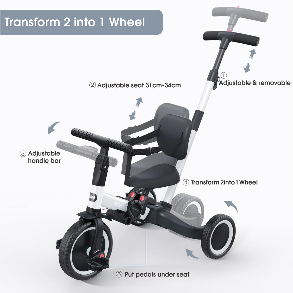 Newyoo carbon steel frame and EVA wheels deliver durability and smooth rides
