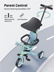 Newyoo toddler bike with adjustable seat and pedals for growing kids.