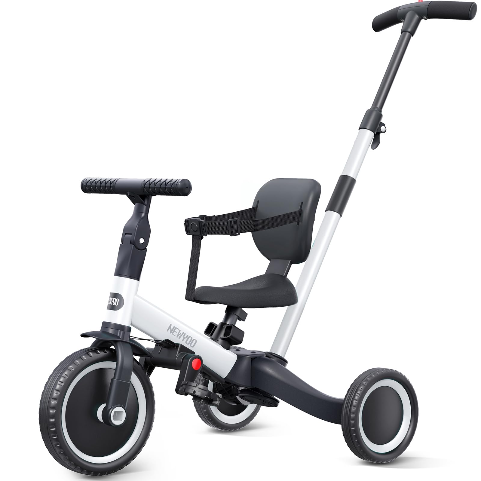 Newyoo Toddler Bike front view showing a safe starter design for young riders