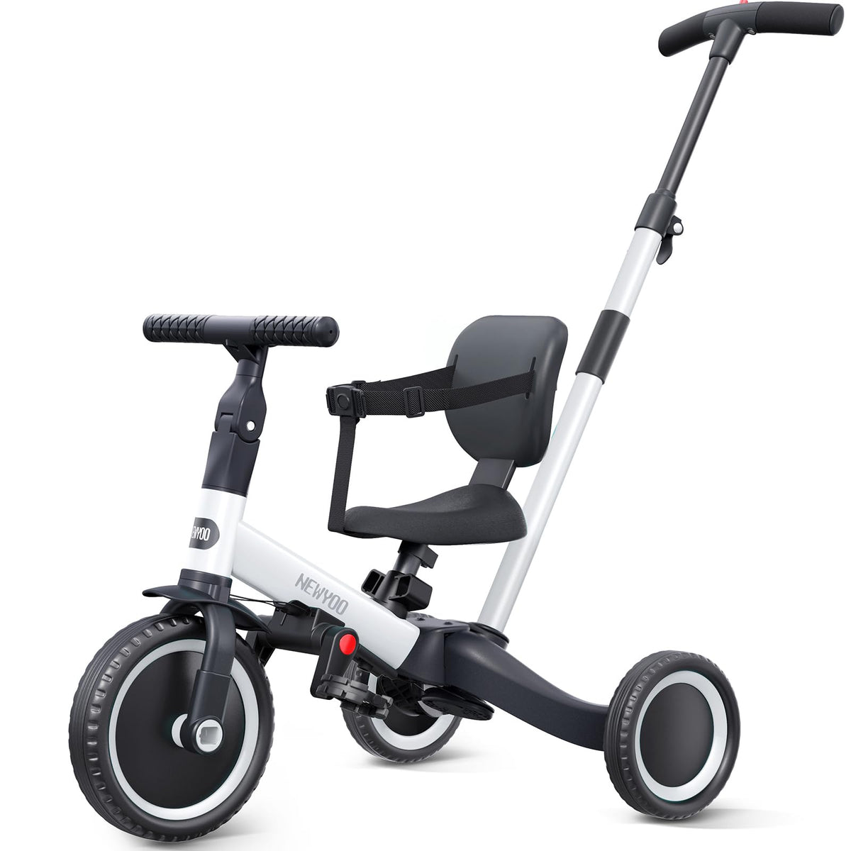 Newyoo Toddler Bike front view showing a safe starter design for young riders