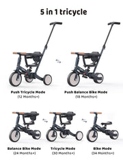 Newyoo TR008 with parent push handle for guided riding