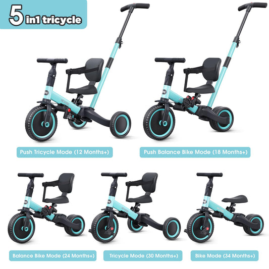newyoo tricycle adjustable handlebar and seat for growing kids