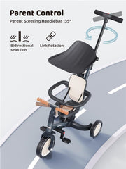 Newyoo tricycle suitable for ages 1-3 supports longer playtime and exploration