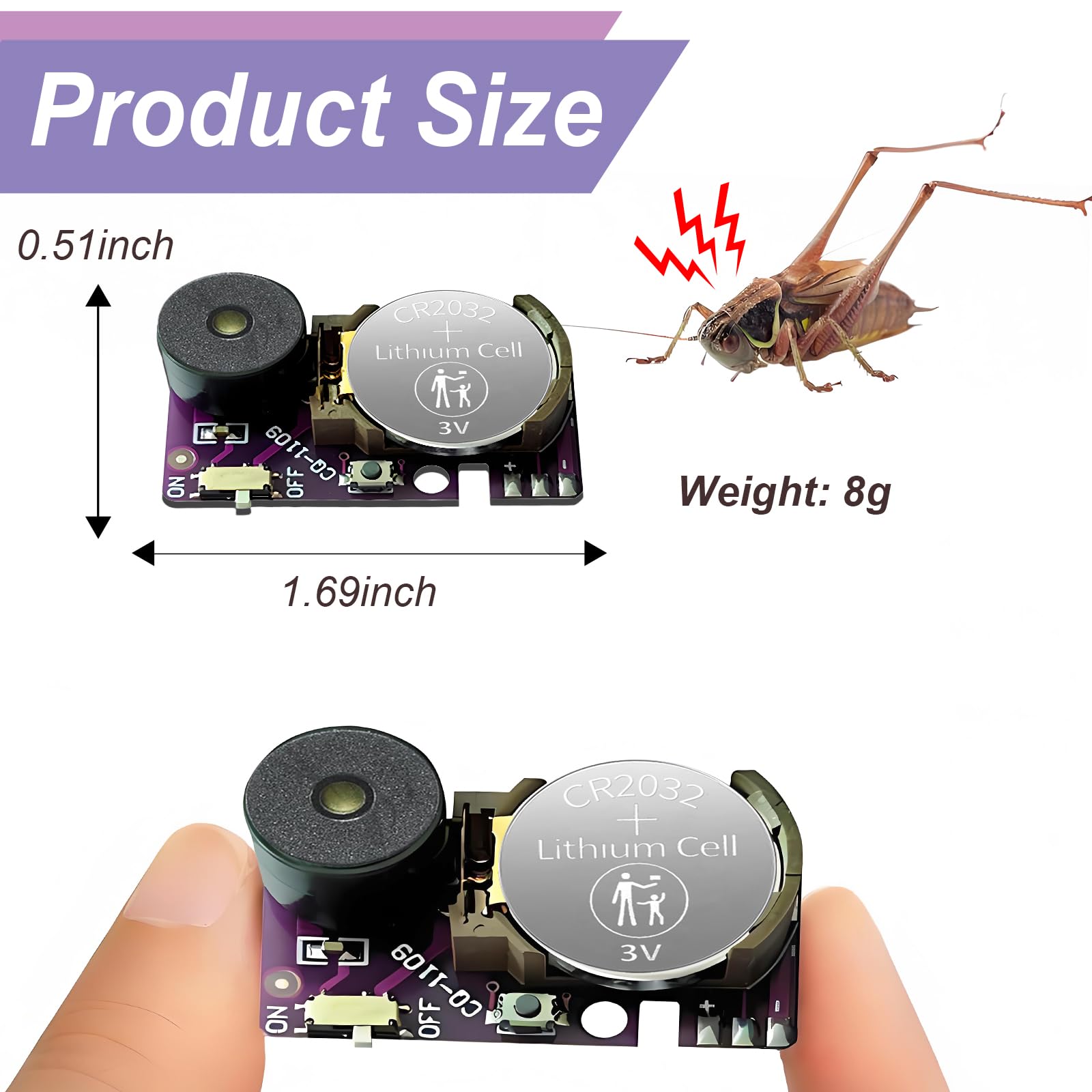 Nexalune beep-chirp-styles: seven sound options for playful mischief.