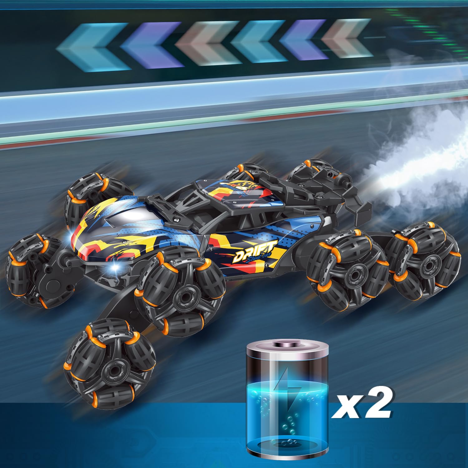 NEXBOX Cool 8-Wheels 360-flip for dramatic stunts and quick twists