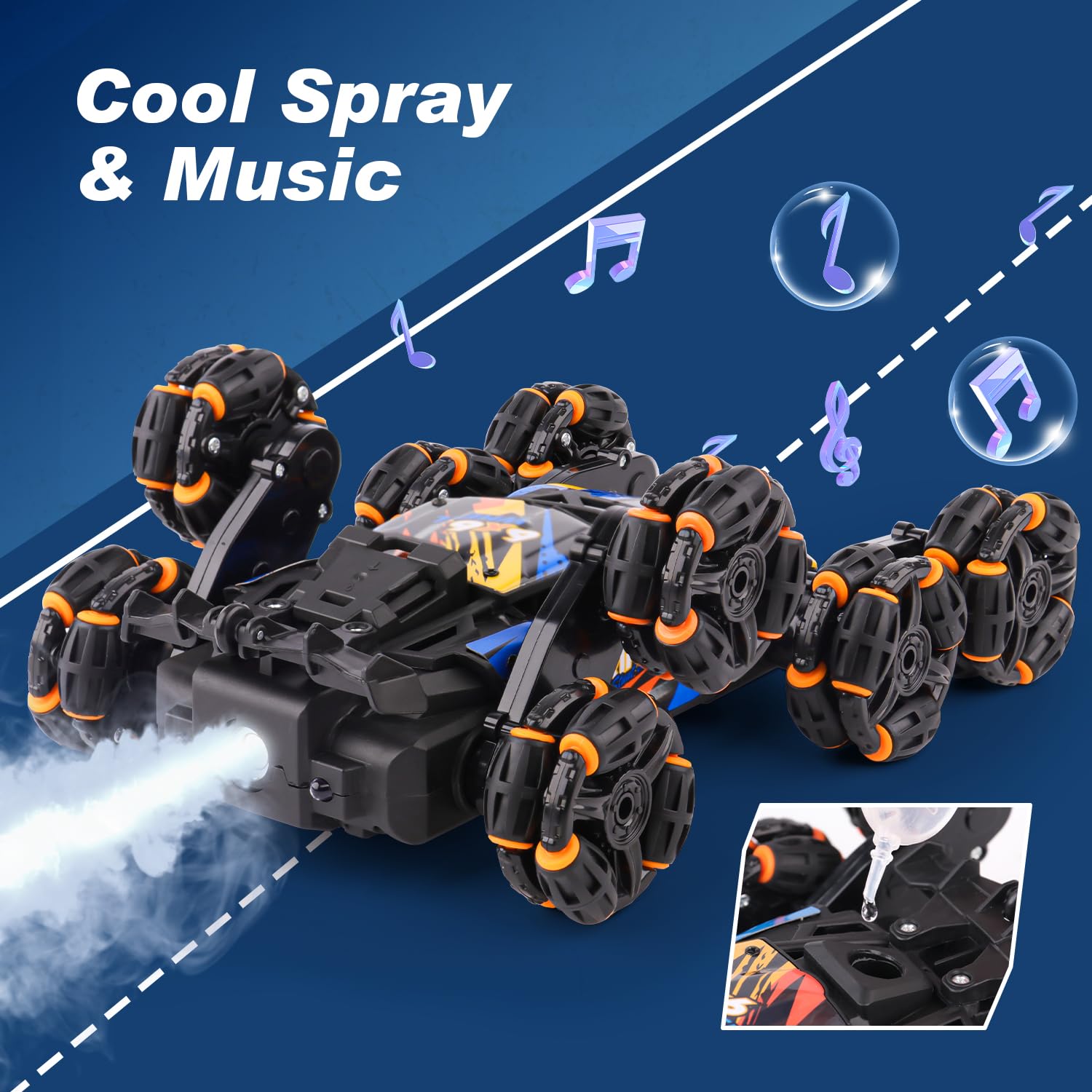 NEXBOX Cool 8-Wheels gesture remote demonstrates hands-free control for immersive play