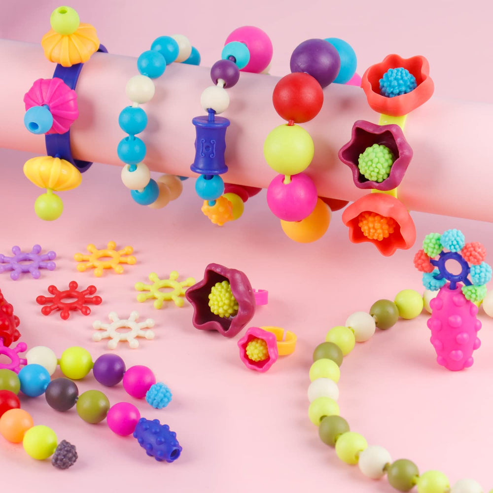 NEXBOX Safe beads for ages 3-6, kid-friendly crafting set.