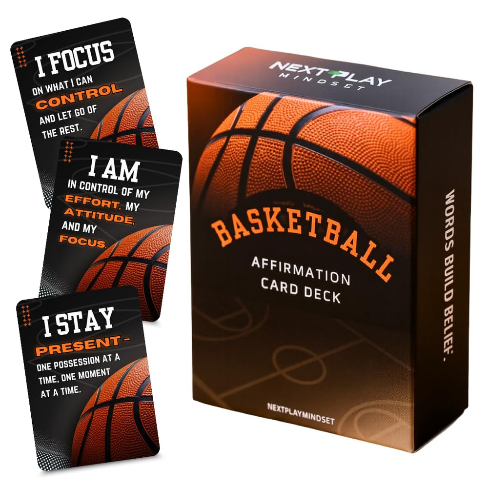 Next Play Mindset card deck affirmations boosts focus before workouts.