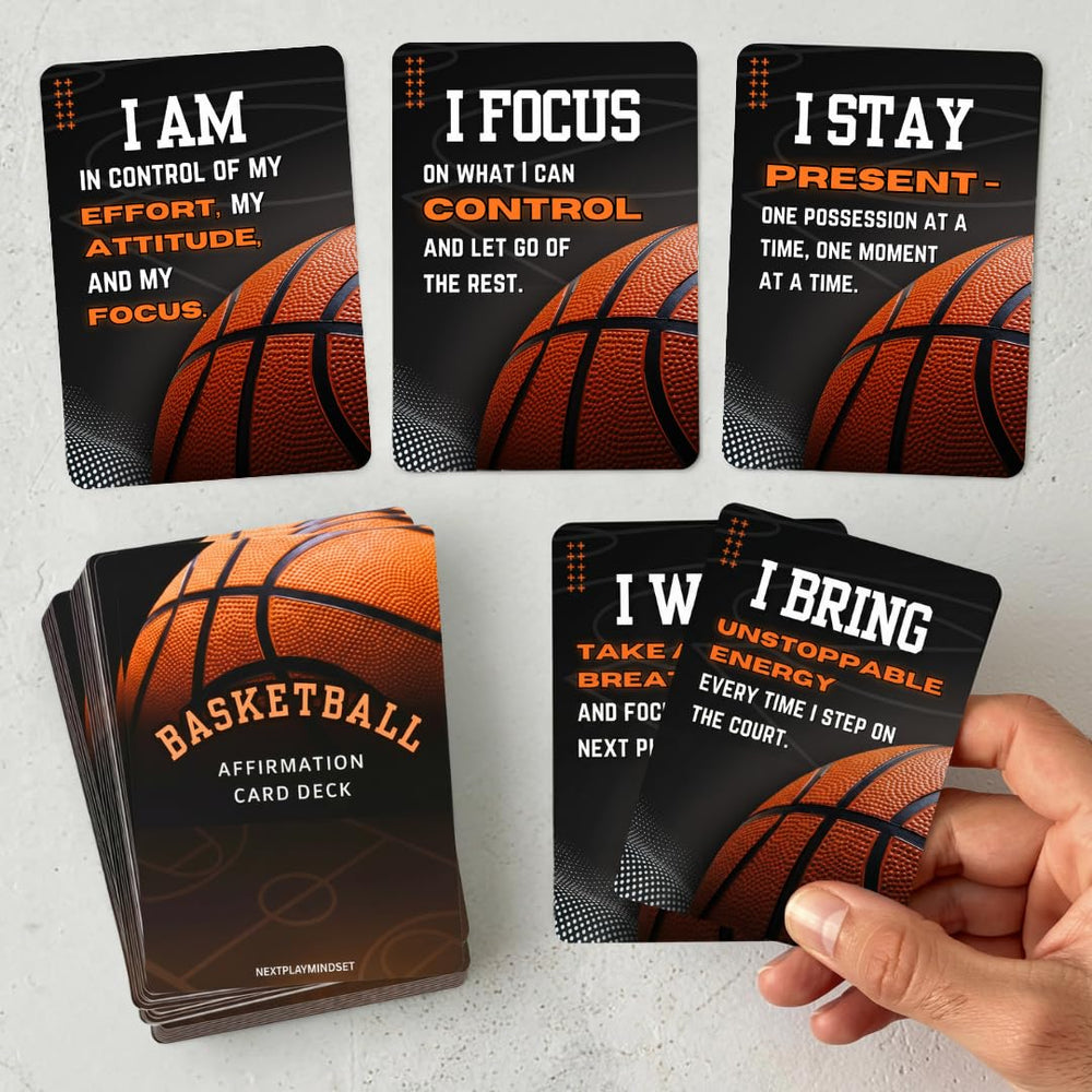 Next Play Mindset locker room ritual cards aid in calm focus.