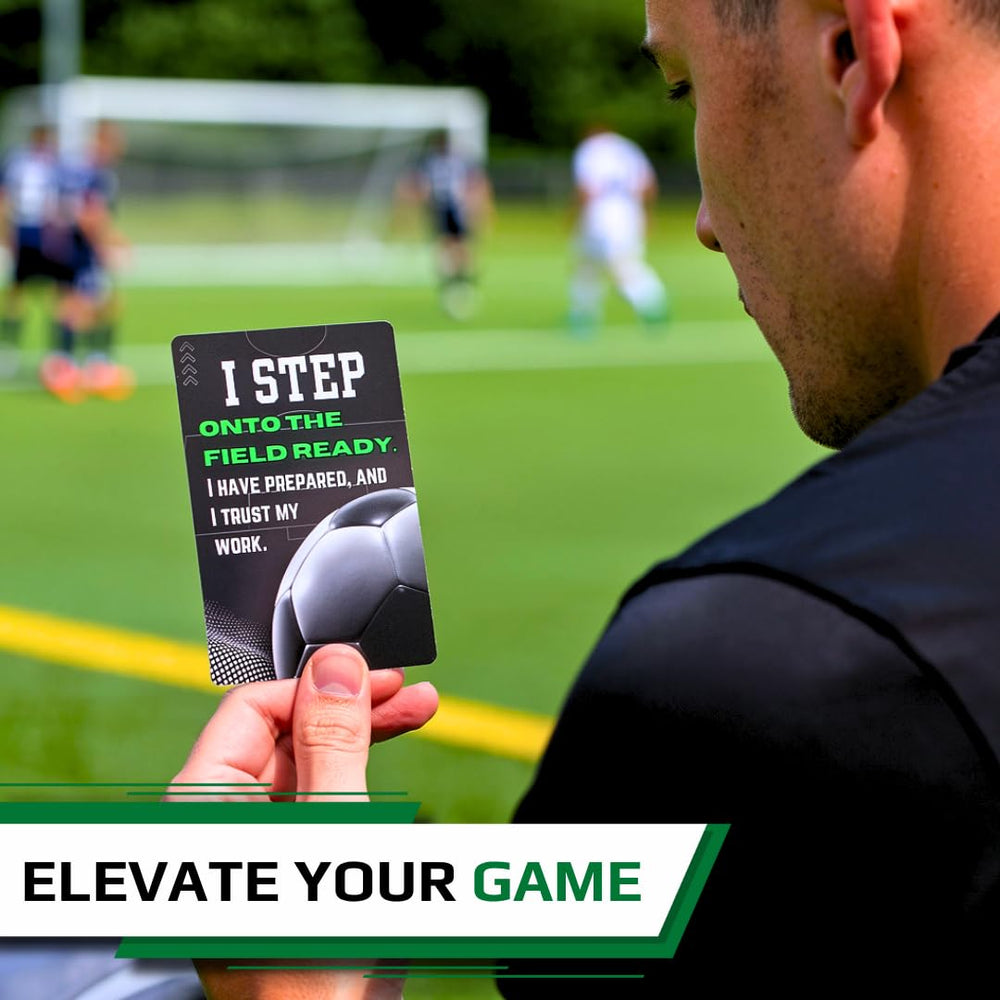 Next Play Mindset card closeup shows color-coded prompts for quick selection.