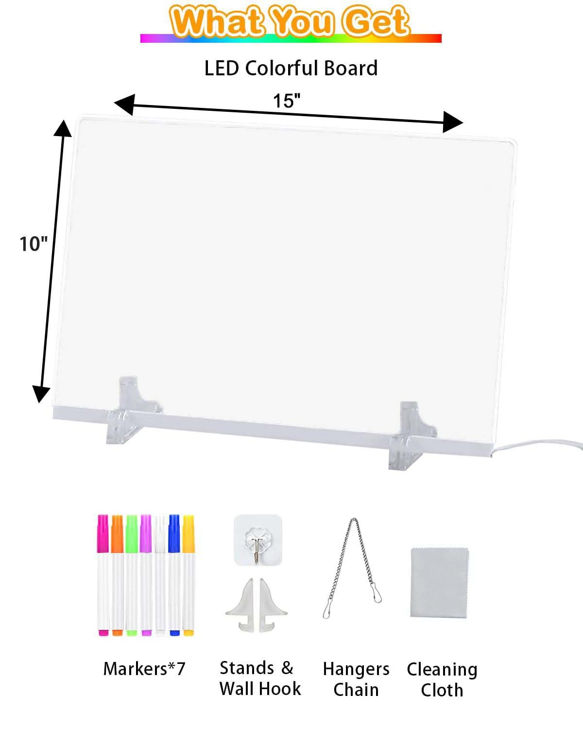 NEYSXYU LED note board four lighting modes for mood-driven creativity