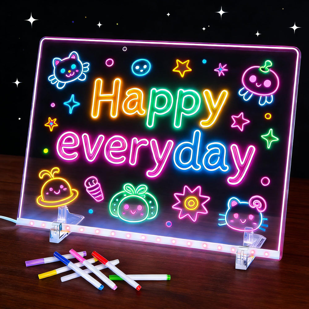NEYSXYU LED note board seven colors for vibrant doodles and notes