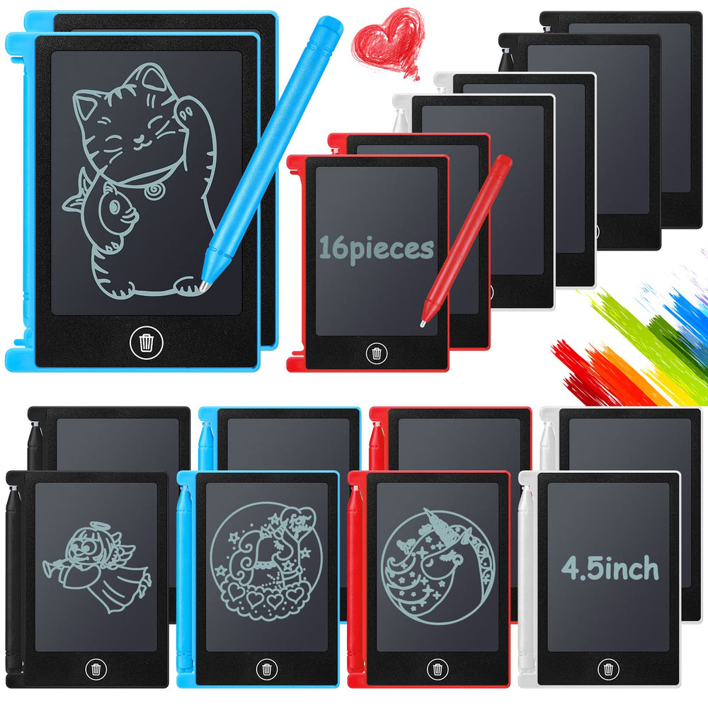 Nezyo 16-piece mini LCD writing tablet set in mix colors for playful learning.