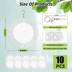 Ngdiluxury wind spinner with 10 rotating hooks for easy hanging outdoors.