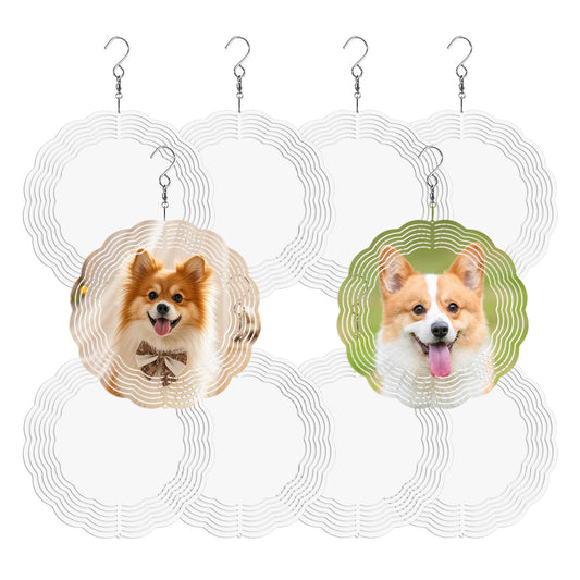 Ngdiluxury 8-inch sublimation wind spinner blank ready for personalized art.