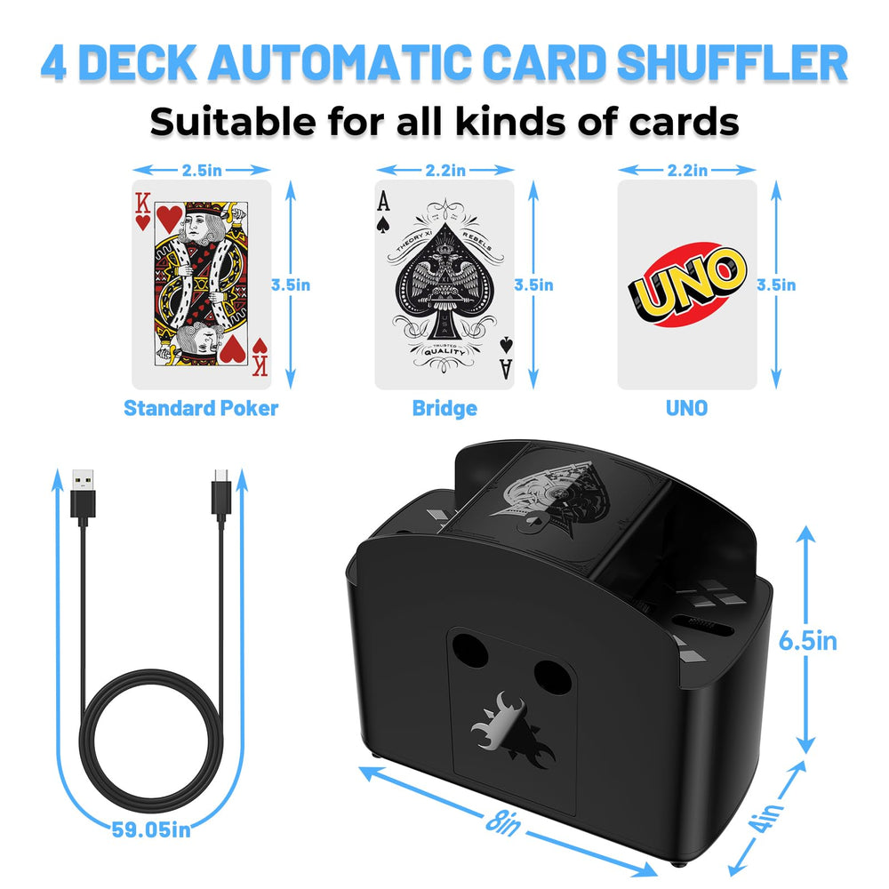 UNO deck positioned for quick shuffle with Ni-SHEN shuffler.
