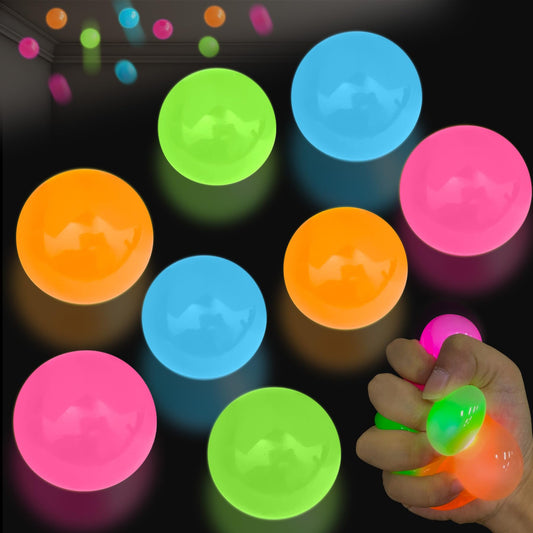 niaosiben glowing sticky balls ceiling display for stress relief and playful decor.