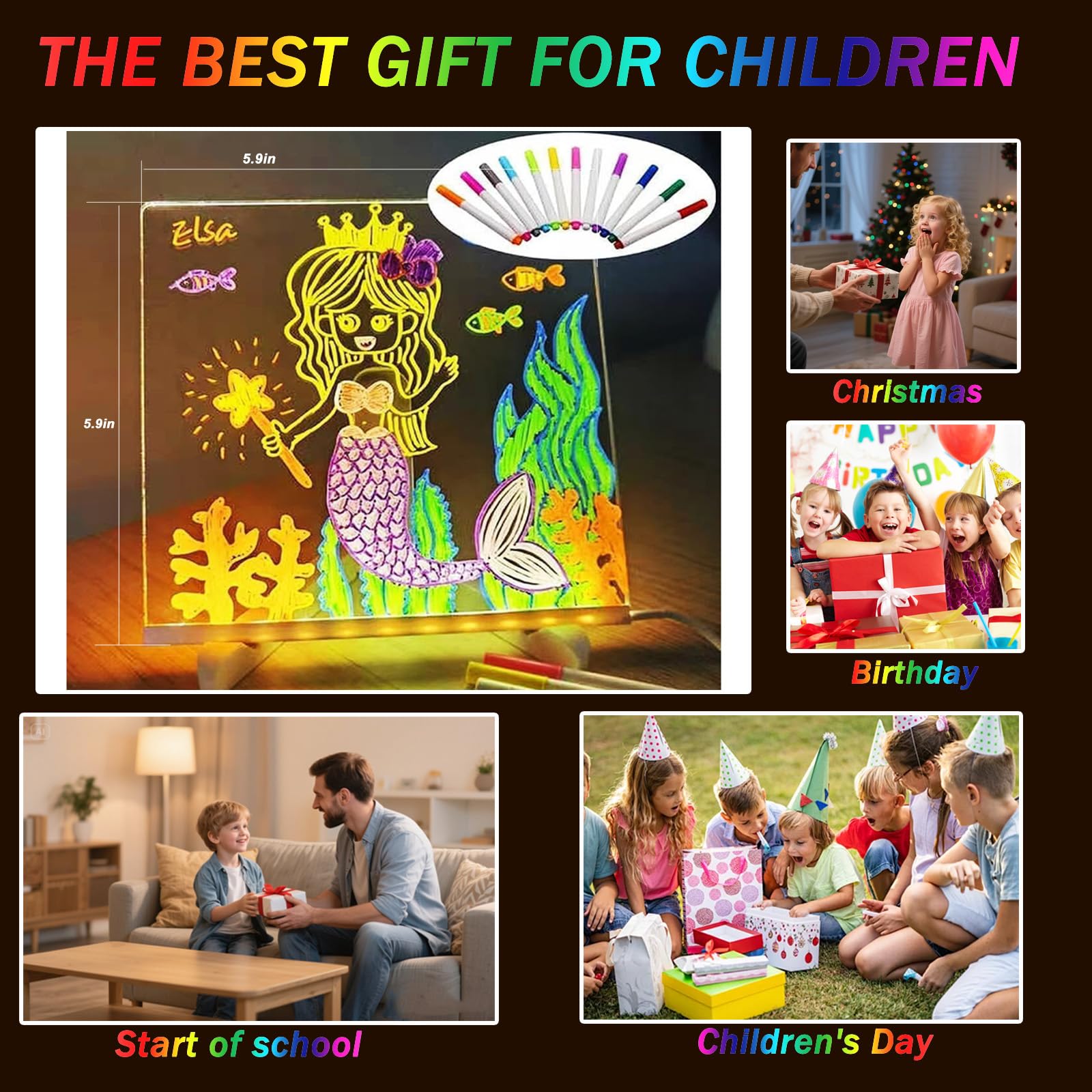 Niaoyun seven-color marker set, vivid ink for bold messages.