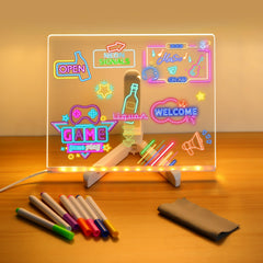 Niaoyun LED Note Board colors glow close-up, bright notes on an illuminated surface.