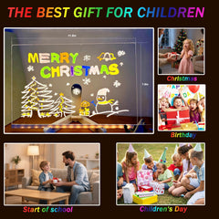Niaoyun LED note board doodles glow for kid creativity.