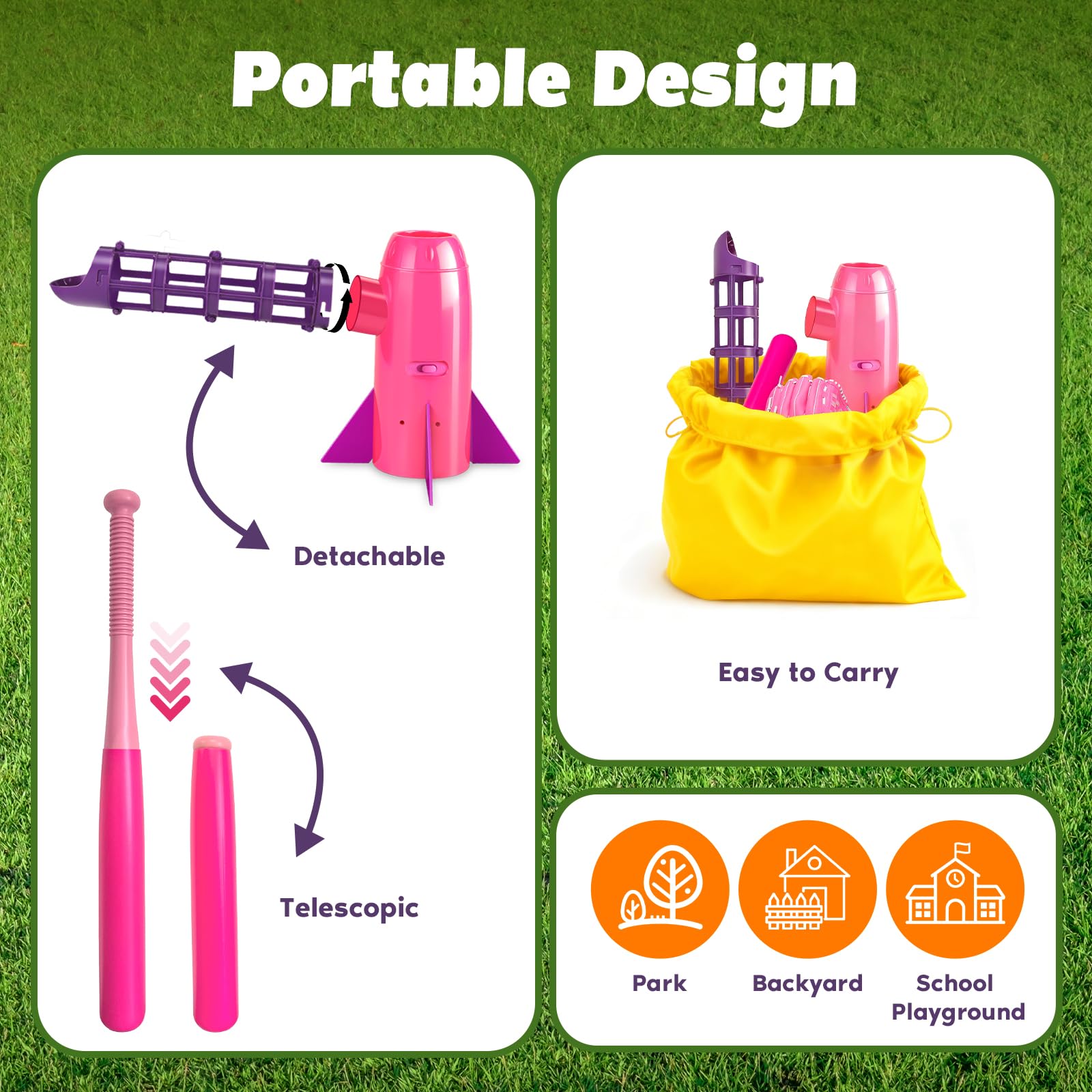 NIBBaNACAL detachable ball lane simplifies setup and transport.
