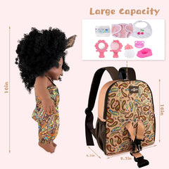 Nice2you backpack open to reveal storage for accessories