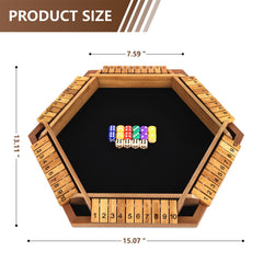 Nicecho Shut The Box dice set supports up to six players.