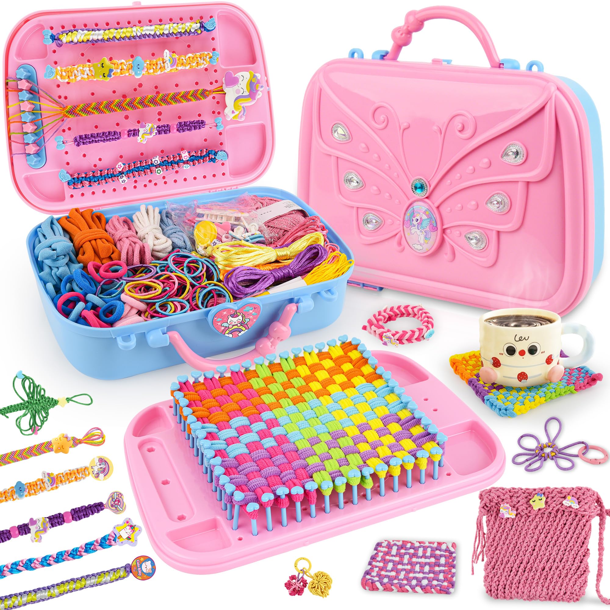 Nicella 6-in-1 kit box with accessories for weaving play and learning