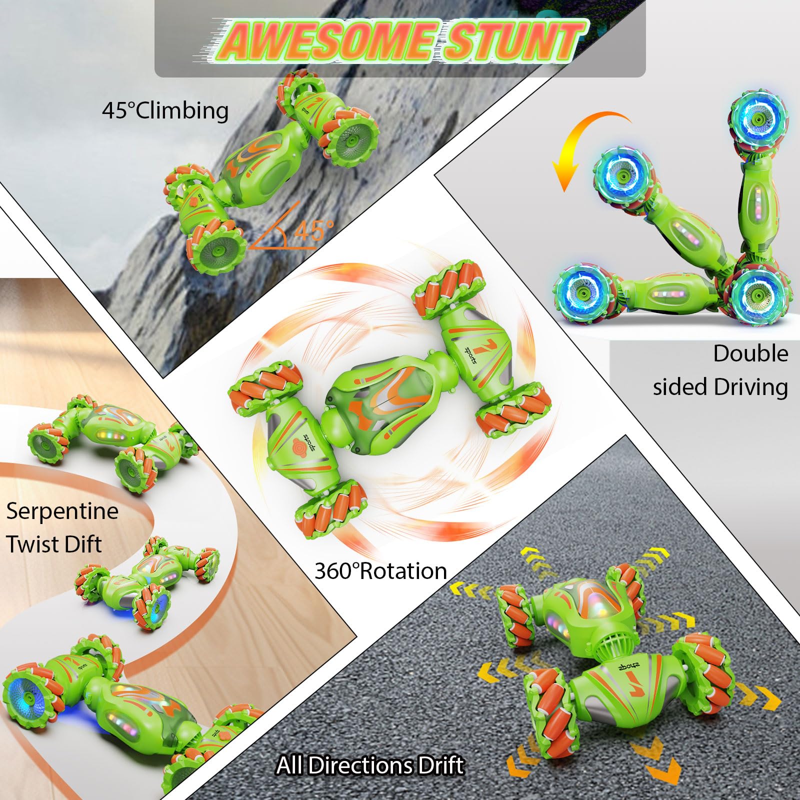 Nicella Gesture Sensing RC Stunt Car remote control in 2.4GHz for multiplayer fun