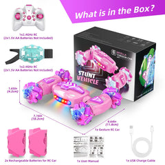 Nicella Gesture Sensing RC Stunt Car remote control enables precise maneuvering.