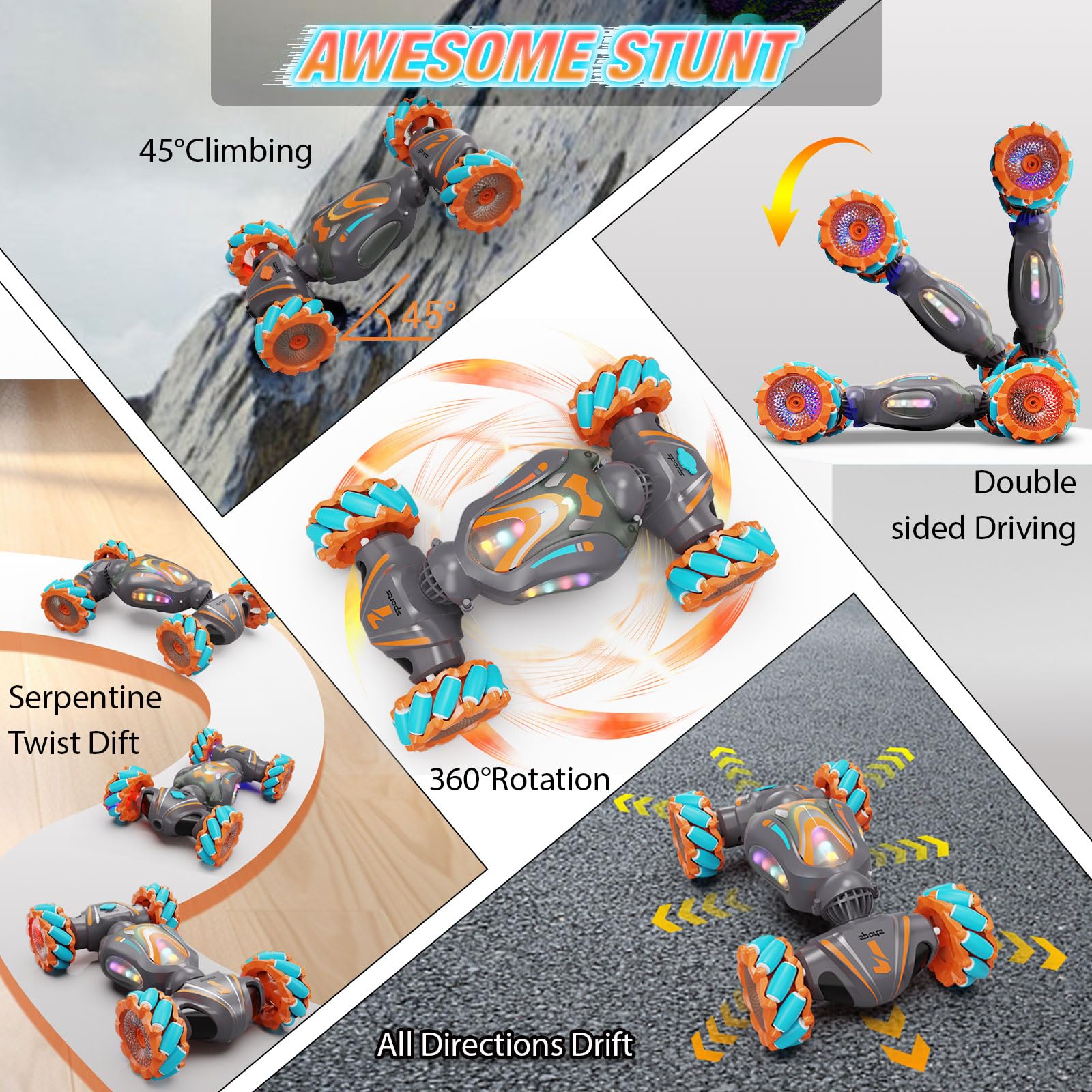 Nicella gesture-watch image showing hands-free stunt control for kids.