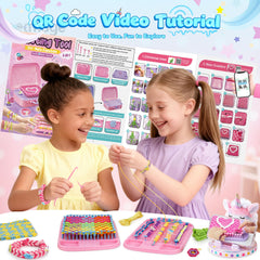 QR video tutorials from Nicella kit help kids learn weaving techniques