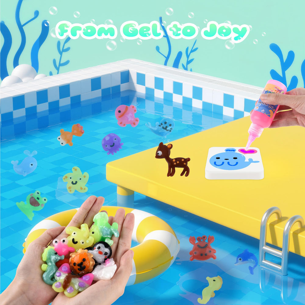 Nicella DIY squishy process with gel in molds inspires kids to create.