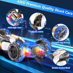 Nicella RC stunt car 2.4GHz racing enables multiplayer action without interference.