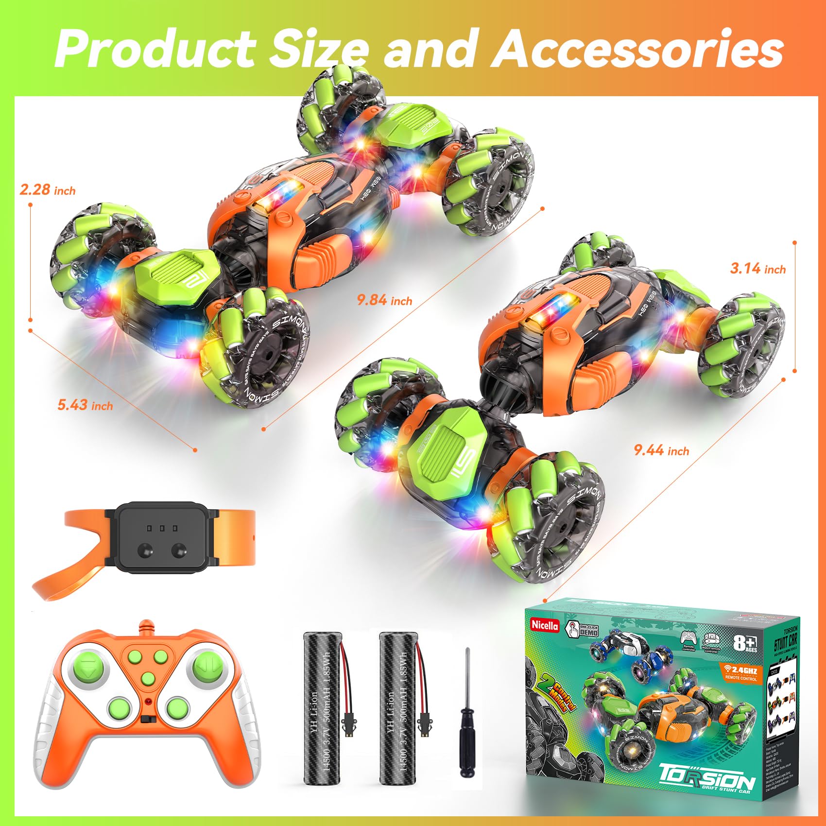 Nicella RC car remote control in hand for precise navigation