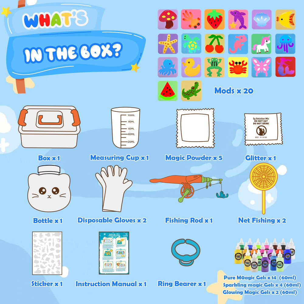 Nicella Water Pets Molds image shows creative molds for imaginative creatures and color learning
