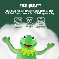 NICERINC Kermit Puppet hand-performance view demonstrates easy puppet control.