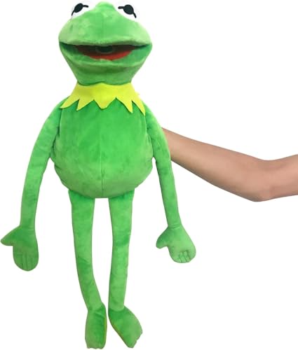 NICERINC Kermit Puppet with movable mouth for expressive storytelling and playtime.