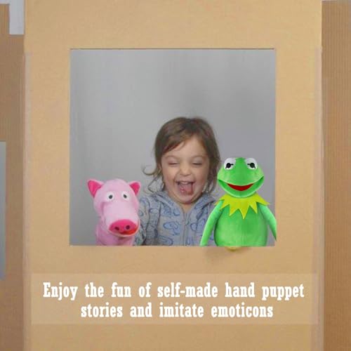 NICERINC Kermit Puppet 23-24 inch size fits comfy in kids' hands.