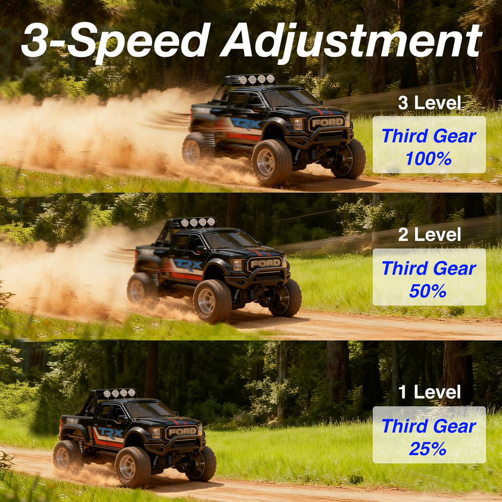 NICETHUMB mini RC truck 2.4GHz remote enables precise, interference-free control.