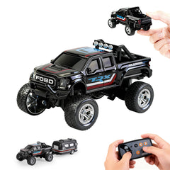NICETHUMB mini RC truck with lights for dramatic indoor play and night driving.