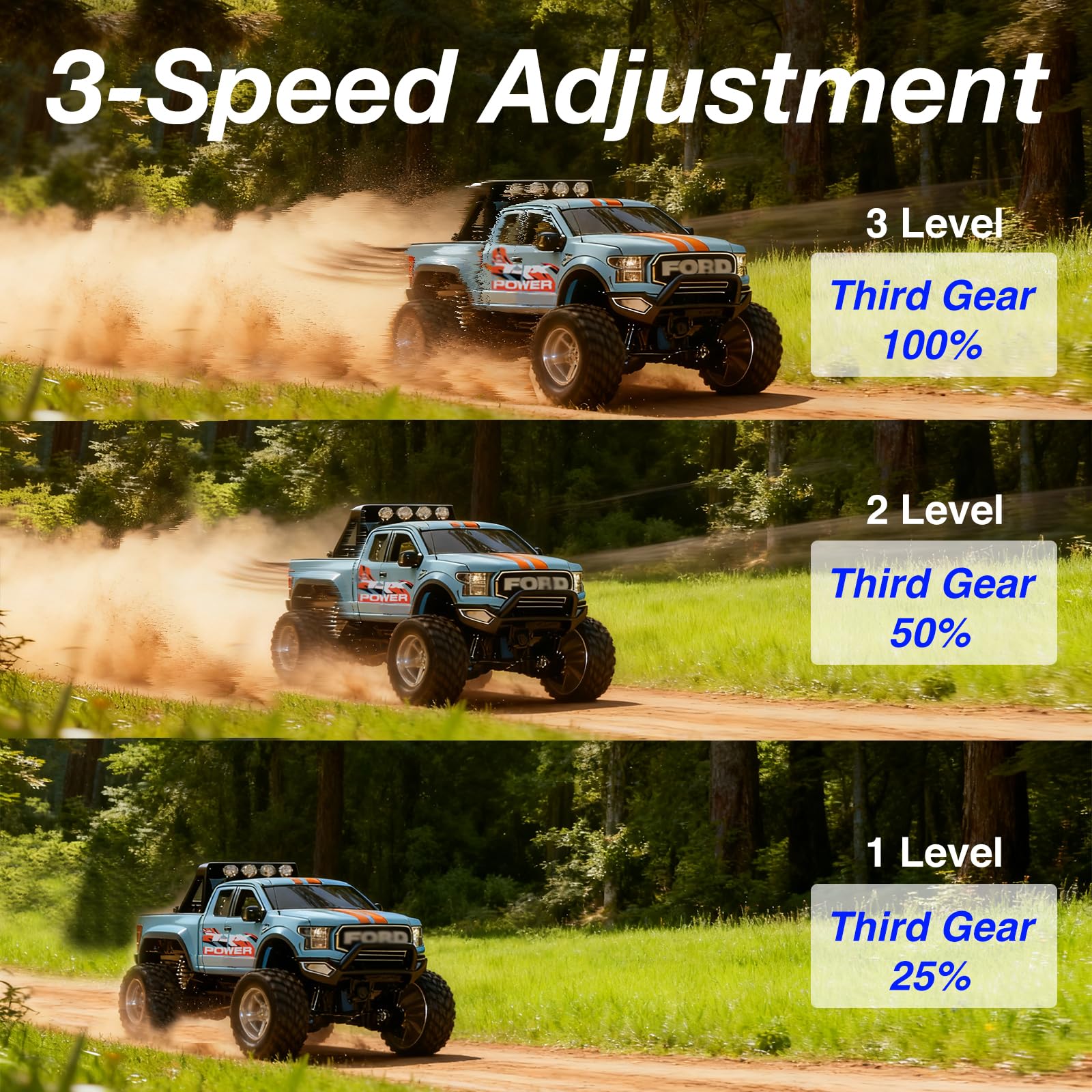 NICETHUMB mini RC truck suspension delivers smooth handling on varied surfaces.