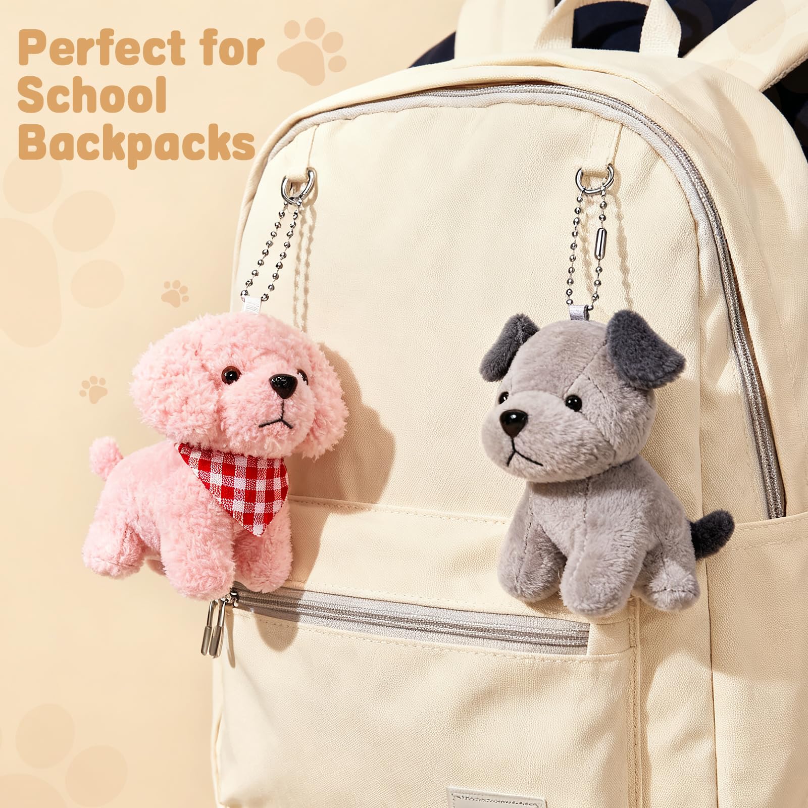 Niceup teddy dogs with red checkered scarves add playful flair