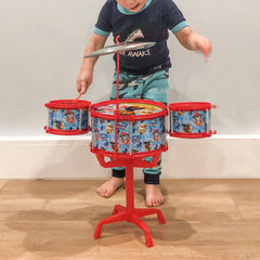 Nickelodeon Paw Patrol cymbal detail shows sturdy metal disk and child-safe stand.